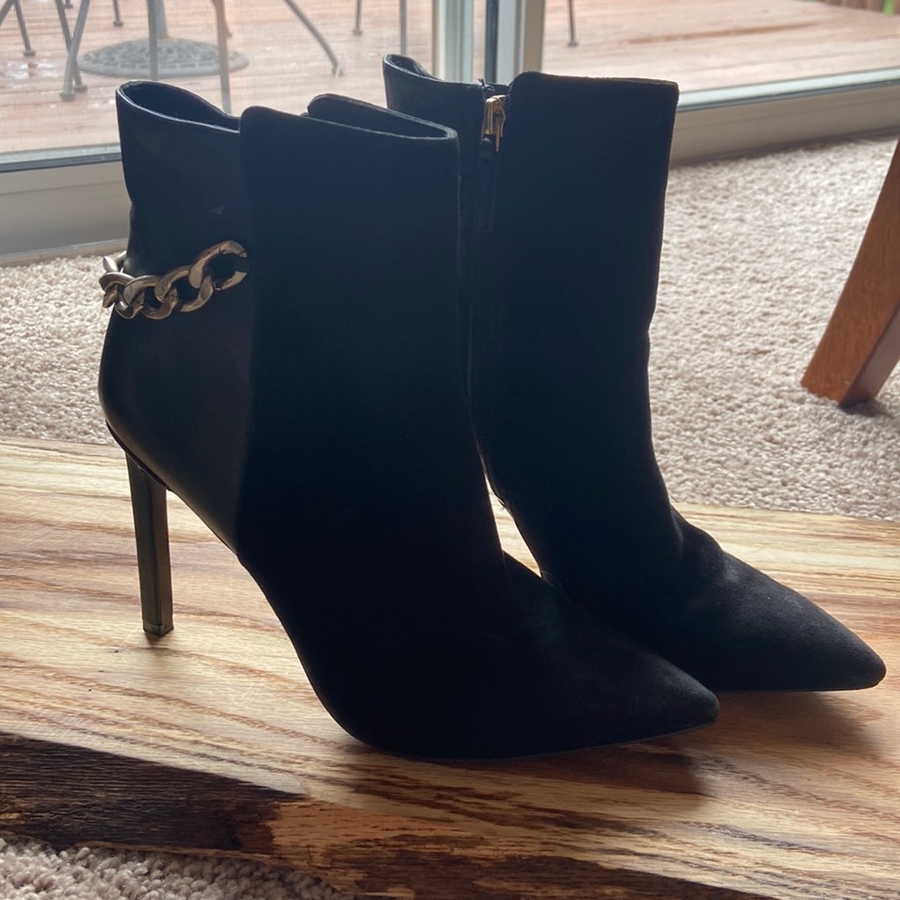 Nine west black heeled boots